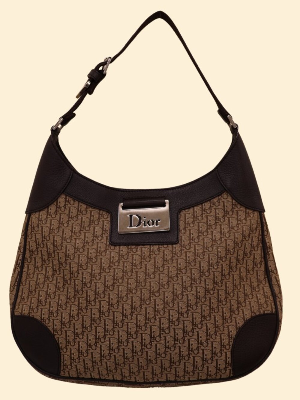 Dior Diorissimo Trotter Canvas Shoulder Hobo Bag